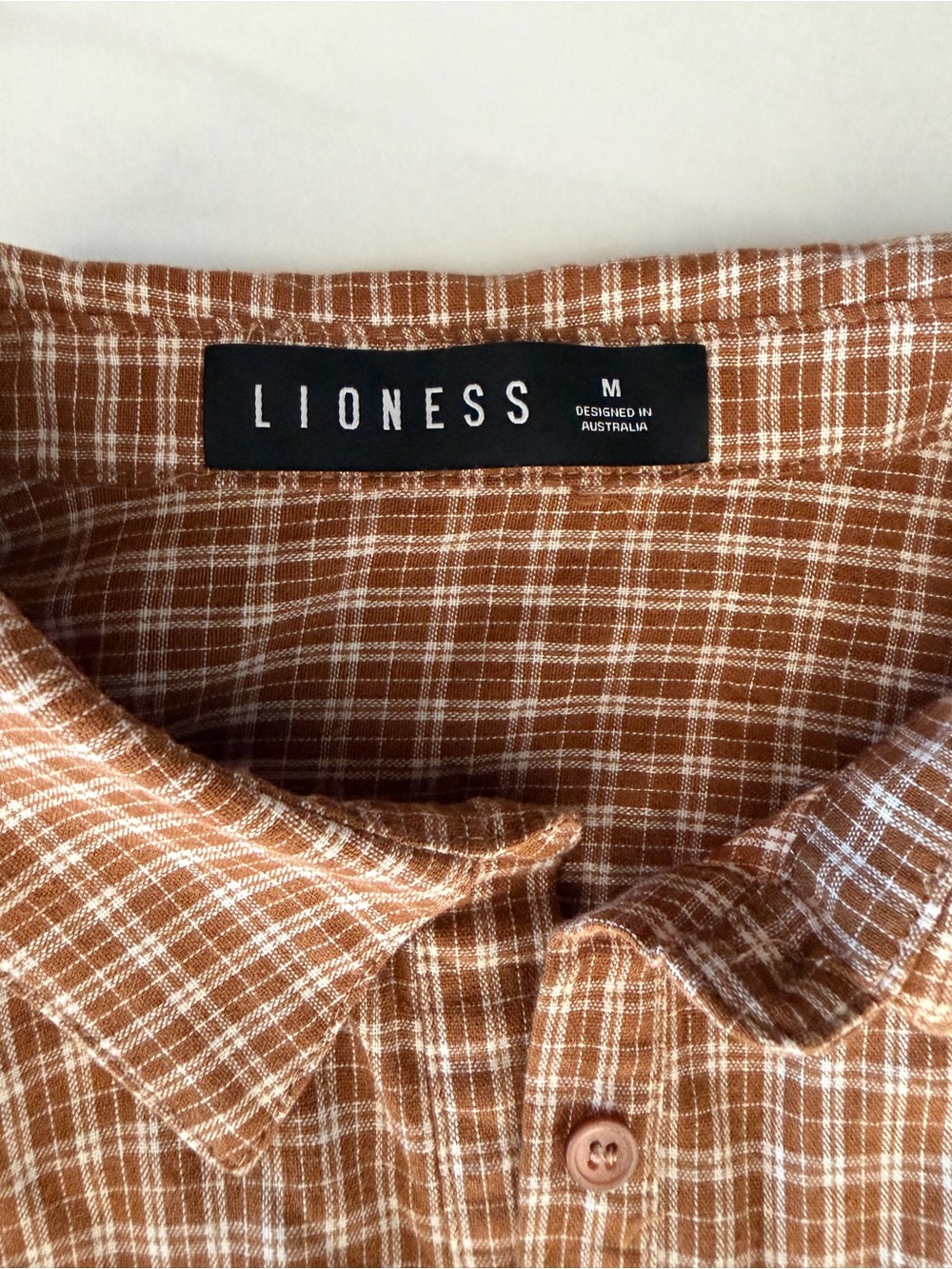 Worn once* Lioness Mustard Plaid Button-Down Shirt- REVOLVE - Picture 8 of 9